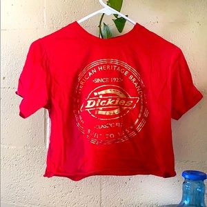 RED DICKIES CROP TEE!